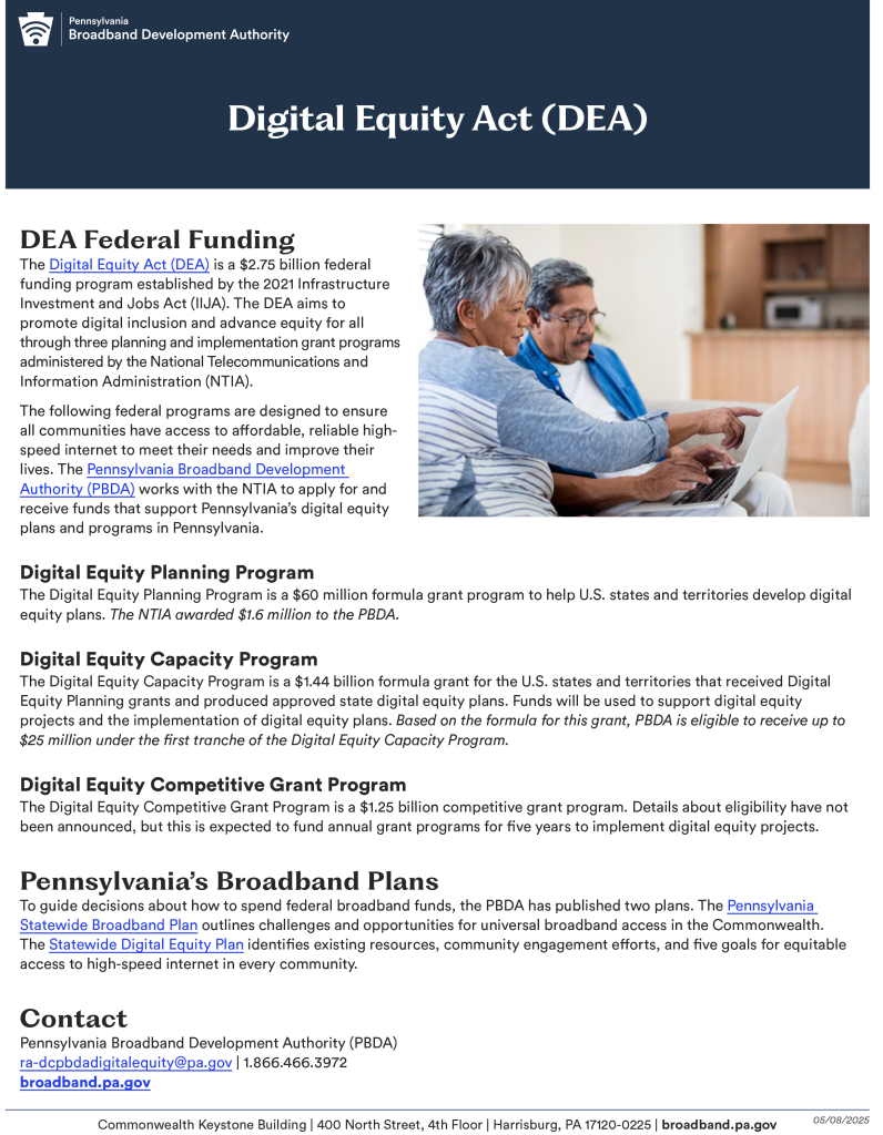Digital Equity Act Fact Sheet 2025